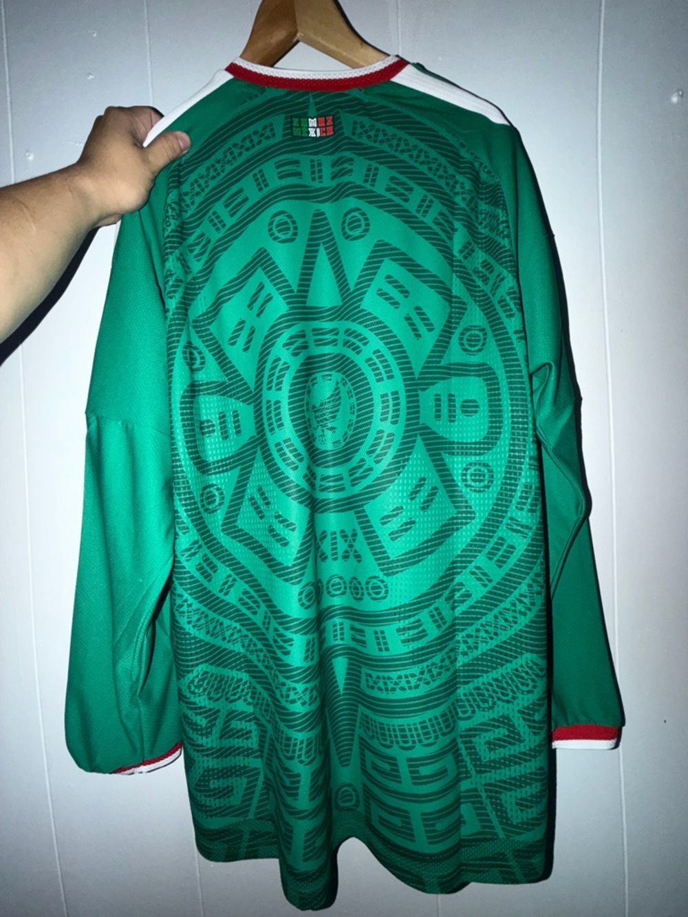 adidas Mexico Green Long Sleeve Soccer Jersey - Picture 7 of 7
